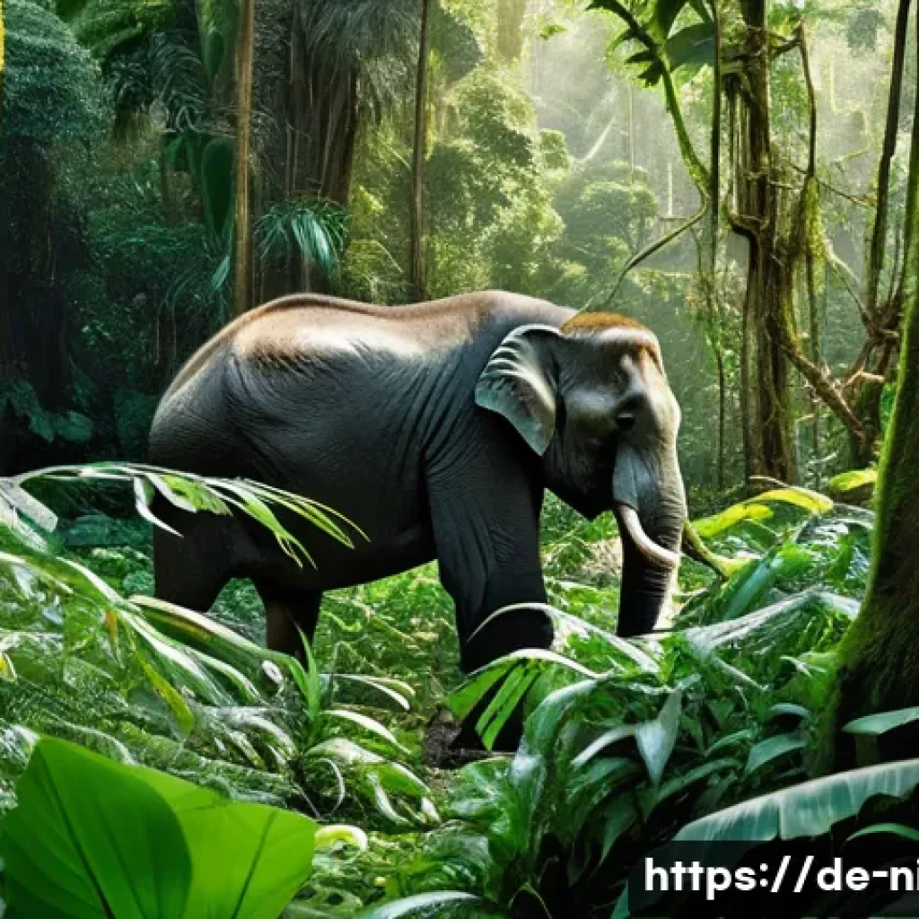 나이지리아의 자연 보호구역 - A serene and captivating scene in Nigeria's dense tropical rainforest, reminiscent of the Cross Rive...
